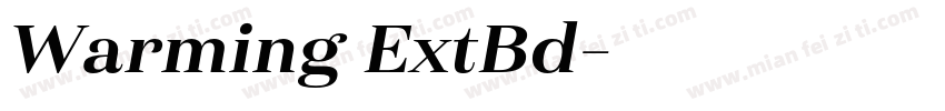 Warming ExtBd字体转换